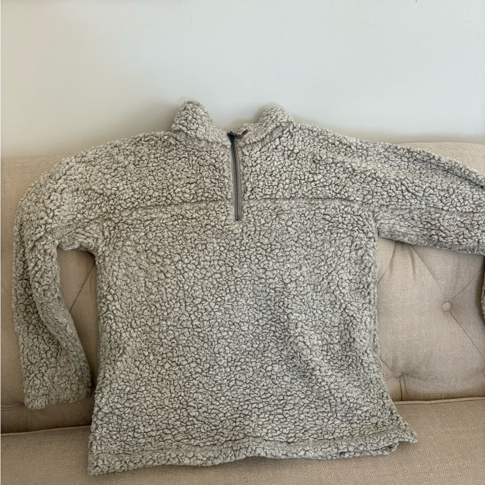 Dylan Textured Gray Sherpa Jacket